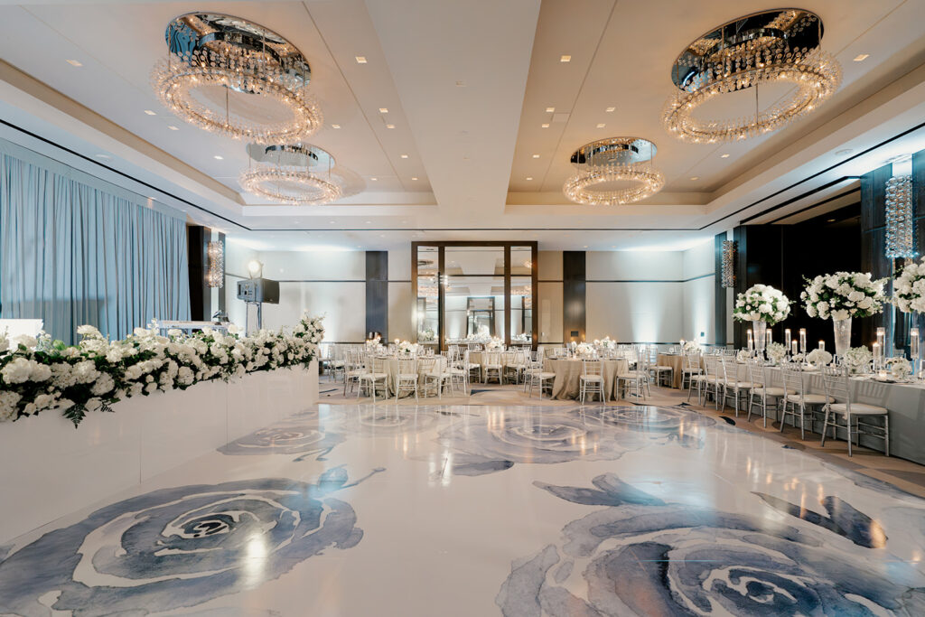 Floral watercolor dance floor